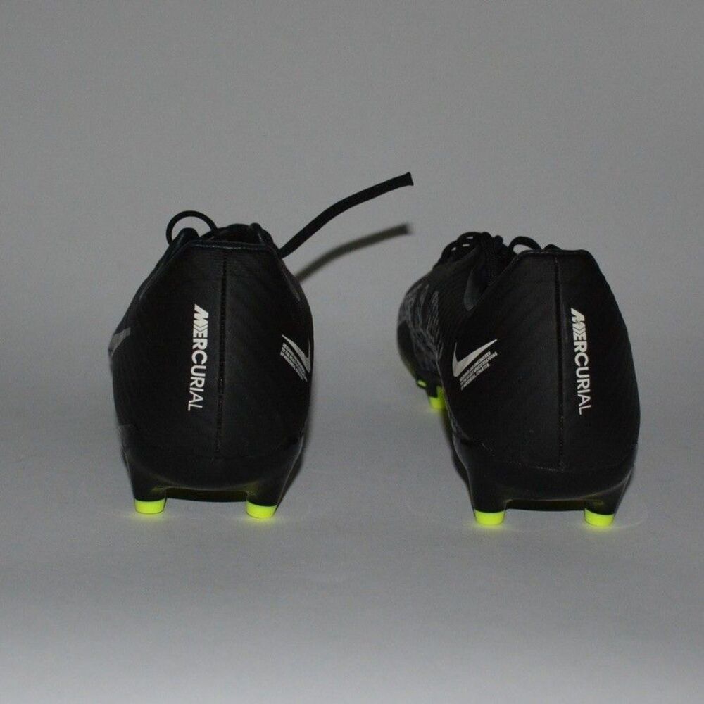 Nike Mercurial Vapor 15 Academy FG/MG Size 7.5 Black Grey Volt DJ5631-001 Cleat - Picture 4 of 7